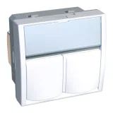 Schneider Electric ALB44355N розетка компьютерная 2xRJ45, категория 5e, белая
