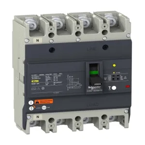 Силовой автомат Schneider Electric Easypact EZC 250, TM-D c диф защитой, 25кА, 4P, 80А (ШНАЙДЕР) Силовой автомат Schneider Electric Easypact EZC 250, TM-D c диф защитой, 25кА, 4P, 80А (ШНАЙДЕР)