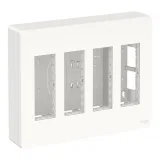 Schneider Electric UNICA SYSTEM+ блок открытой установки 4х2, белый, NU124418