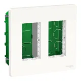 Schneider Electric UNICA SYSTEM+ блок скрытой установки 2x2, белый, 4 модуля, монтажная коробка NU172418