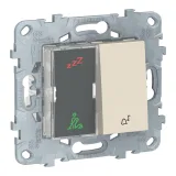 Schneider Electric Unica New NU577744 дисплей гостиничного номера и кнопочный звонок, бежевый