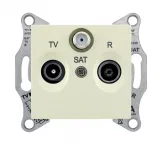 Розетка TV-FM-SAT Schneider Electric SEDNA, проходная, бежевый