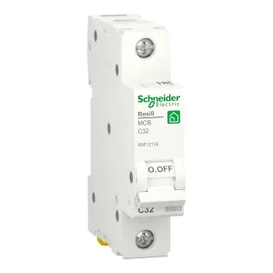 R9F12132 Автоматический выключатель Schneider Electric Resi9, 1 полюс, 32A, тип C, 6kA (ШНАЙДЕР) R9F12132 Автоматический выключатель Schneider Electric Resi9, 1 полюс, 32A, тип C, 6kA (ШНАЙДЕР)