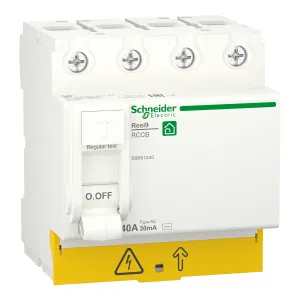 Schneider Electric R9R51440 Устройство защитного отключения (УЗО), 4 полюса, 40 A, 30 мА, тип AC (ШНАЙДЕР) Schneider Electric R9R51440 Устройство защитного отключения (УЗО), 4 полюса, 40 A, 30 мА, тип AC (ШНАЙДЕР)