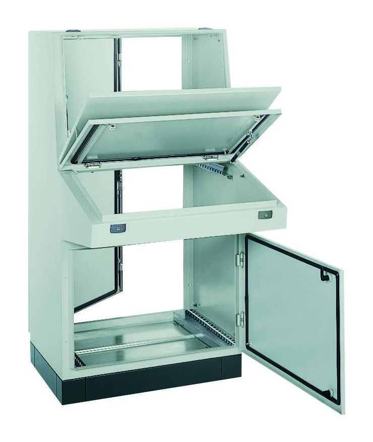 Schneider Electric Spacial SD NSYSDF810, напольный пульт с консолью, 800 x 1400 x 1045 мм, IP55, сталь